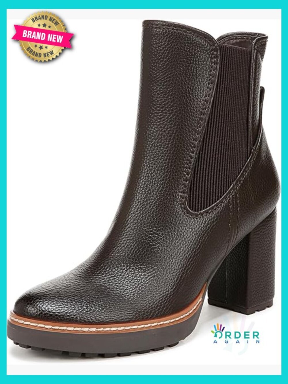 Ankle Booties Platform Block Heel Side Zip Eco-Friendly Contour Comfort